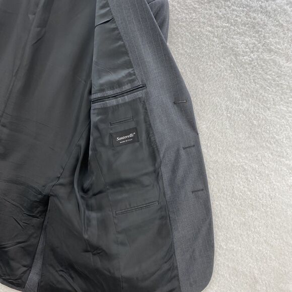 Ermenegildo Zegna Blazer Mens 41R Gray Striped Preppy American Corpcore Italy - Picture 6 of 15